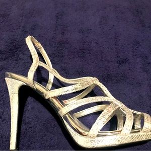 Silver dress sandals